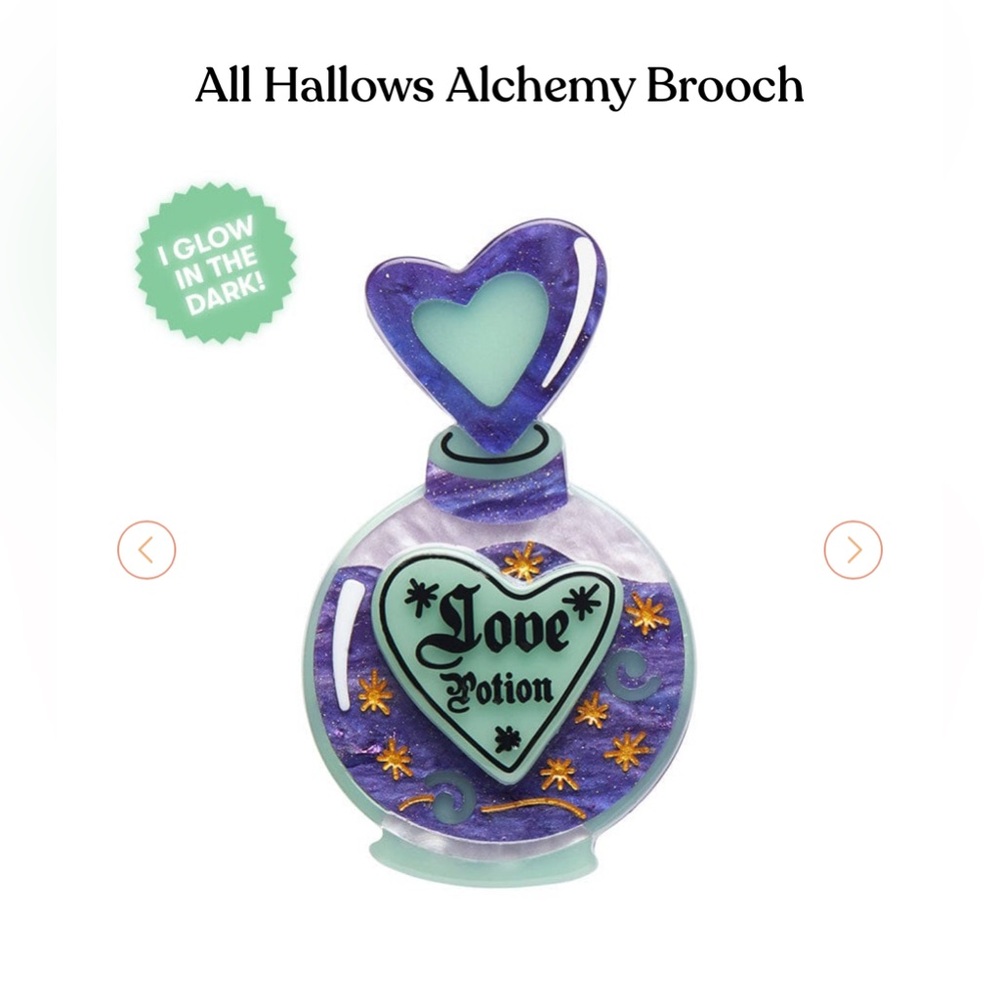Erstwilder All Hallows Eve Love Potion Brooch Halloween Romance